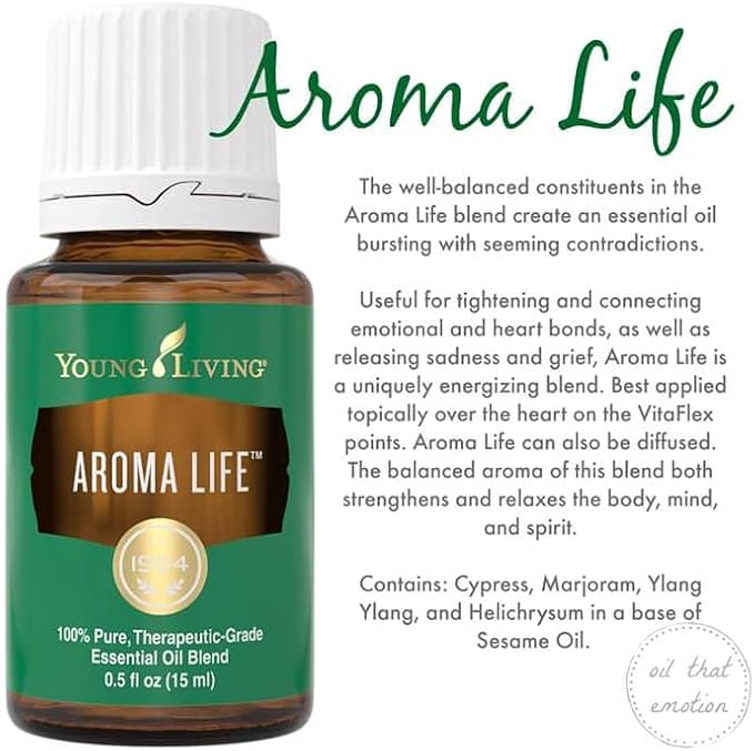 Young Living - Aroma Life Essential Oil 15 ml | Ideal for Soothing Massages & Aromatherapy Diffusers for Relaxation | 100% Pure & Premium Grade | Has a Calming Aroma