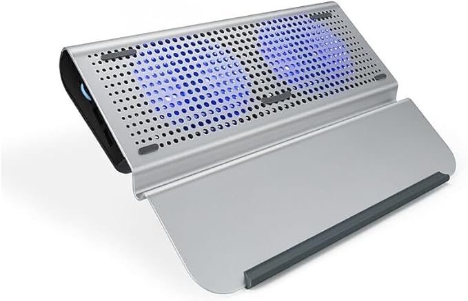 OTM Essentials Aluminum Large Laptop Riser Stand for 12"-15" Laptops, 15.5" x 11.5", Gray (OB-A2C)