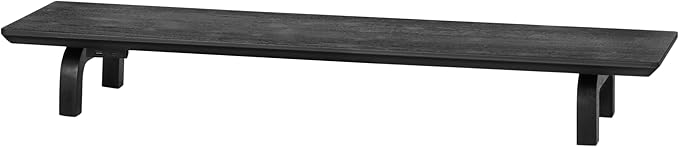 Anji Mountain Monitor Stand - Desktop Organizer & Laptop Riser, Ergonomic Monitor Riser, Space-Saving Monitor Stand for Desk, Durable Construction, Easy Assembly, Ideal for Home & Office,Black