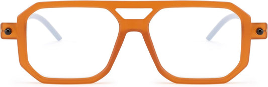 FEISEDY Vintage Square Blue Light Blocking Glasses Women Men 70s Flat Aviator Glasses Computer Anti Glare B0062