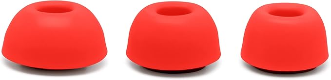 WC TipZ - Upgraded Memory Foam Ear Tips for Airpods Pro Made by Wicked Cushions | Improved Comfort, Tighter Seal, Better Foam Rebound Time | Fits Perfectly in Charging Case | Lava Red