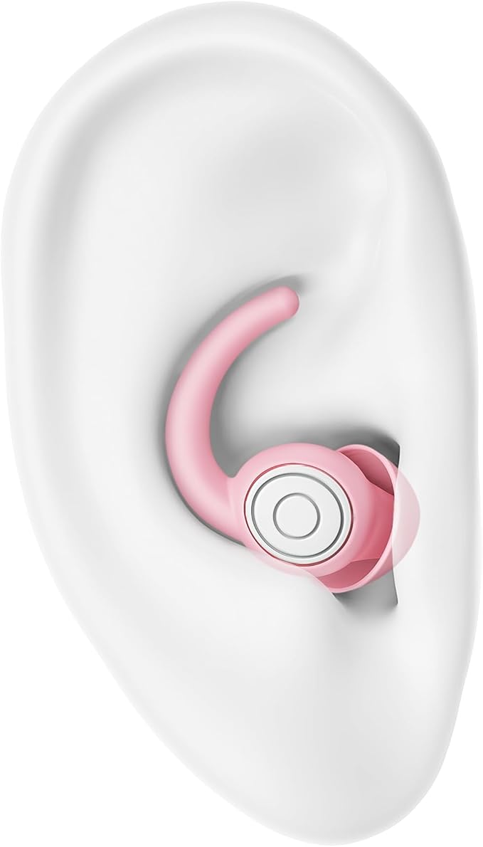 Ear Plugs for Sleeping Noise Cancelling Silicone Earplugs Noise Reduction, 2 Pairs Ear Plugs for Sleeping Reusable Noise Sound Blocking Earplugs for Sleep,Snoring,Concerts,Focus,Flight (bluewhite)