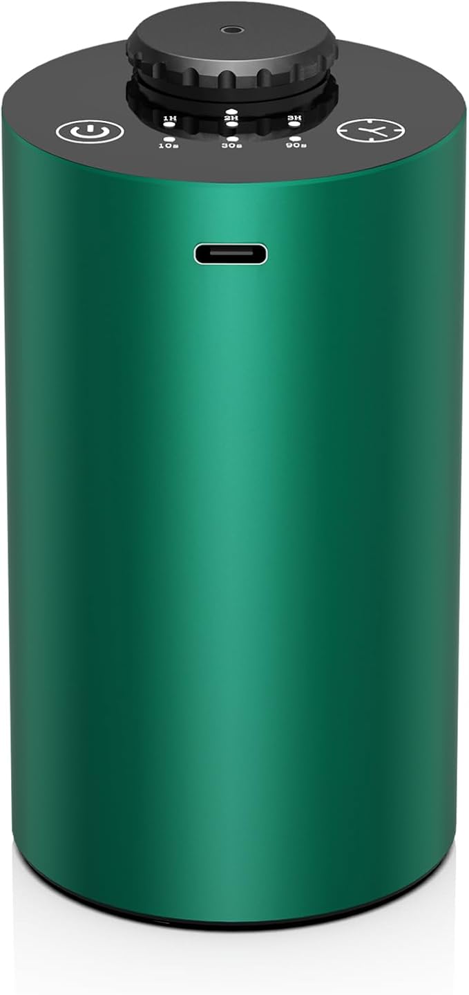 Waterless Essential Oil Diffuser for Home Battery Operated Cordless Aromatherapy Diffuser with Timing & 3 Mist Levels car Diffuser, Aluminum Alloy