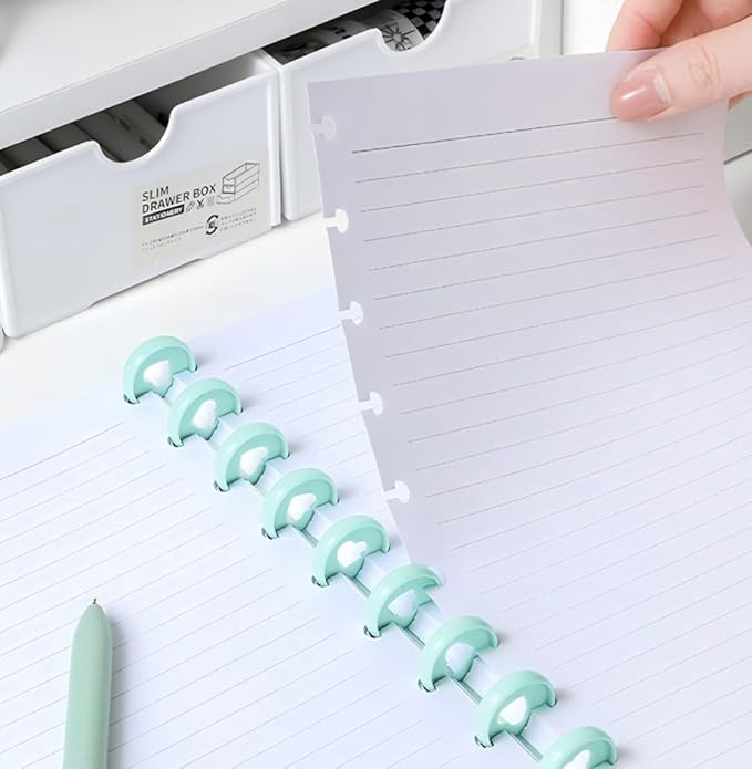 9 Disc Lined Paper Refills for Happy Planners - 100 Sheets/200 Pages Classic Size Lined Paper with 5 Sheets Dividers, 7" x 9.25"