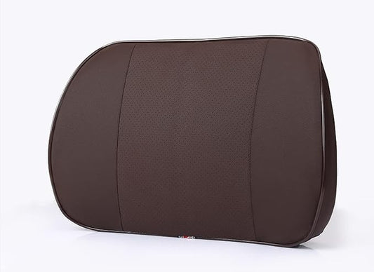 ZHONGLI Memory Foam Lumbar Support Pillow-Middle/Lower Back Support Cushion-Used for car Seats, Office Chairs, recliners, etc. (Style-2 (Brown))