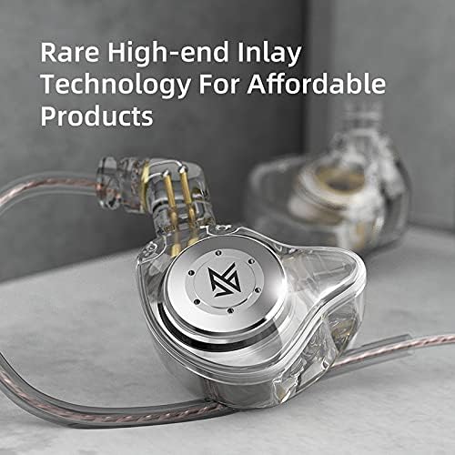 KZ EDX PRO in Ear Earphones 10mm Dual Magnetic Dynamic Driver HiFi Deep Bass Wired Earbuds with 5N OFC 2pin Detachable cable for Drummer Musicians Singer Stage Workout Sport Earbuds(White without Mic)