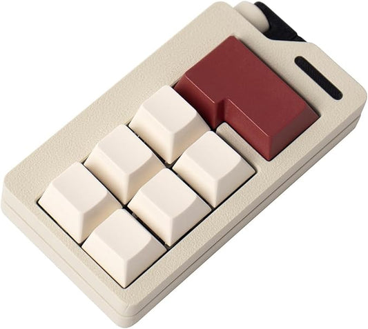 Keyboard Fidget Toys for Adults 3D Printing Keyboard Clicker Fidget Sensory Fun Toys with Keycaps Switch for Anxiety Decompression (White)