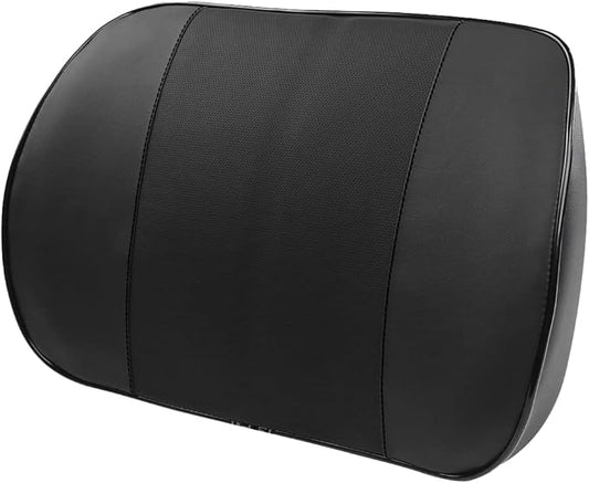 ZHONGLI Memory Foam Lumbar Support Pillow-Middle/Lower Back Support Cushion-Used for car Seats, Office Chairs, recliners, etc. (Bright Black)