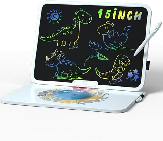 PS·baby 15Inch LCD Writing Tablet for Kids, Educate and Learn Children's Drawing Board Toys, Toys for Ages 2-6, Reusable Portable Drawing Tablet, Children's Gift
