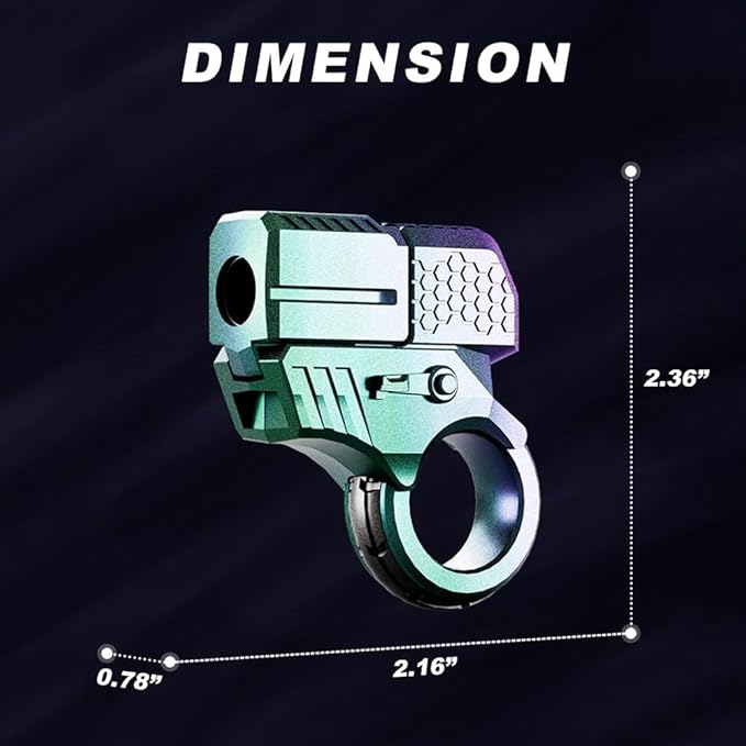Metal Fidget Ring Fingertip Launcher Toy,Adult Sensory Stress Relief Fidget Toys,Best Gift Choice (Green)