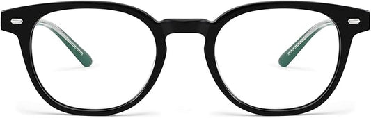 Dollger Blue Light Blocking Glasses For Woman Men Thick Square Frame Round Non-Prescription, For Computer,Work, TV,Gaming