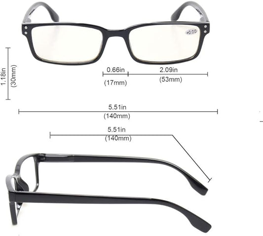 Kerecsen Computer Glasses 2 Pair UV Protection, Anti Blue Rays, Anti Glare and Scratch Resistant Computer Reading Glasses (Demi, 2.50, multiplier_x)
