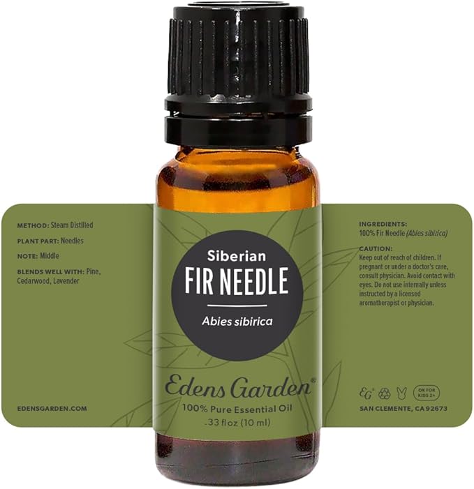 Edens Garden Fir Needle- Siberian Essential Oil- 100% Pure Premium Grade, Undiluted, Natural, Therapeutic, Aromatherapy, The Best for Diffuser, Candle, Laundry, Humidifiers 10 ml (.33 fl oz)