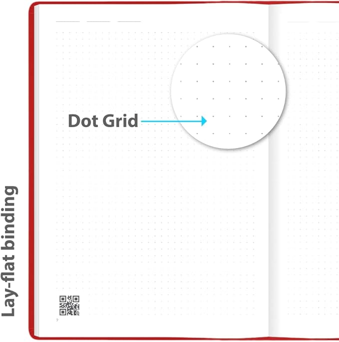 Executive Dotted Luxury Hard Cover | 190 Pages | 100g | Eco-Friendly Smart Note-Taking | Free App for Digital Note-Taking and Organization | RED