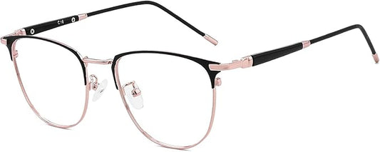 GUDVUE Blue Light Glasses, Computer/Gaming/TV/Phones Glasses for Women/men, Anti Glare/UV400/Eye Strain, Rose Gold