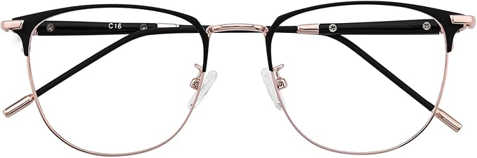 GUDVUE Blue Light Glasses, Computer/Gaming/TV/Phones Glasses for Women/men, Anti Glare/UV400/Eye Strain, Rose Gold Pro