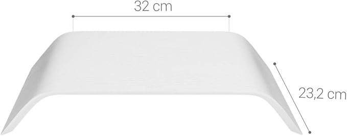 kalibri Wood Monitor Stand Riser - Computer Desk Holder Desktop Dock Wooden Mount Display for PC TV Screen Notebook Laptop - Oak with White Stain