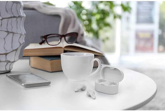 PHILIPS True Wireless Earbuds, TWS Bluetooth 5.3 Headphones, 13mm Drivers, AI Mic for Clear Calls, IPX4 Waterproof, 15 Hours Playtime, Compatible w/iPhone Android & Bluetooth Devices, TAT1138 White