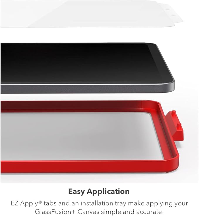 ZAGG InvisibleShield GlassFusion+ Canvas - Made for Apple iPad Pro 12.9" (6th/5th/4th/3rd Gen)- simulates writing or drawing on paper