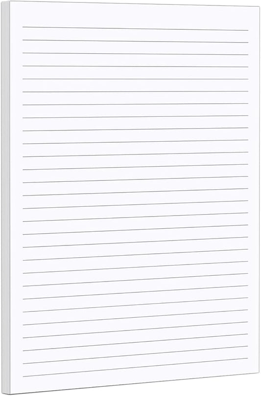321Done Ruled Notepad - 50 Sheets (5.5" x 8.5") - Luxury Planning Note Pad with Lines - Thick Premium Paper - Made in USA - Plain White