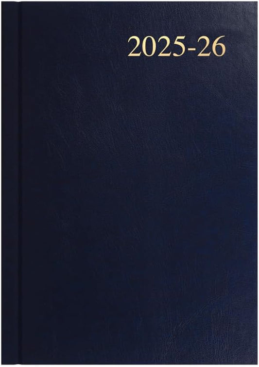 Collins 'Essentials' 12 Month Mid/Academic Year Planner, July 2025-July 2026 - ESSA53M.65-2526 - Week-to-View Diary, A5 Hard Cover, Dark Blue