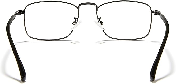 Cyxus Blue Light Glasses for Men Crystal Lens Square Sreen Computer Glasses Tr90 Black Rim UV Blocking Gaming Work Eyeglasses Frame