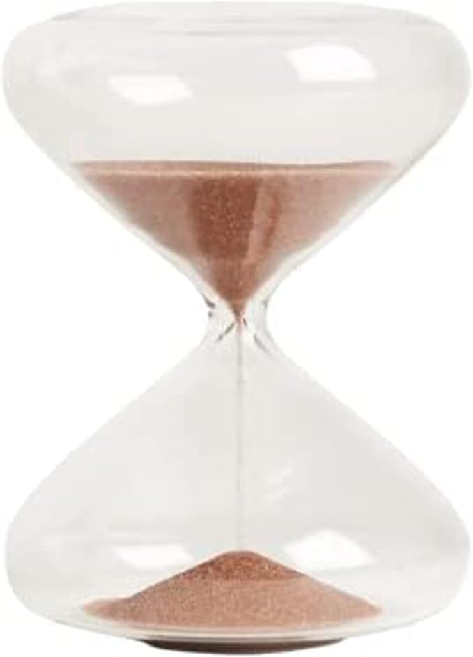 Intelligent Change Mindful Focus 5-Minute Hourglass Sand Timer, Desk Timer for Productivity and Time Management, Minimalist Hourglass Timer, Decorative Gifts, 3.3 (L) x 2.9 (W) inches