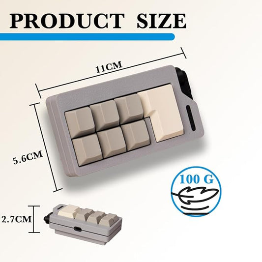 Keyboard Fidget Toys for Adults 3D Printing Keyboard Clicker Fidget Sensory Fun Toys with Keycaps Switch for Anxiety Decompression (Grey)