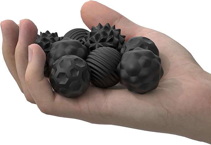 Magnetic Fidget Balls Toys, 8Pcs Silicone Sensory Stress Relief Toys for Adults & Teens with Autism, ADHD, Anxiety, Quiet Executive Desk Fidget Magnets Ball, Stocking Stuffers for Womens Mens Gifts