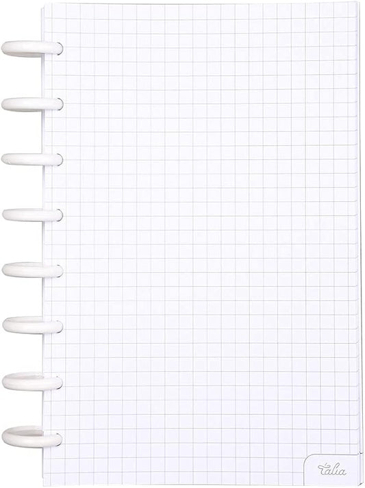 Talia Discbound Notebook Refills (Grid Pages, Junior (5.5in x 8.5in))