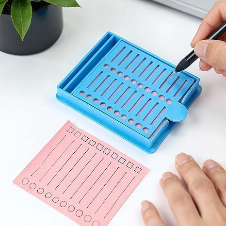 Smarter Sticky Note Kit, Ultimate Sticky Note Holder with Stencil, 5 Versatile Templates Organize Notes, Boost Productivity & Master Daily Planning, Perfect for to-Do Lists, Home, Office (2pcs-E)