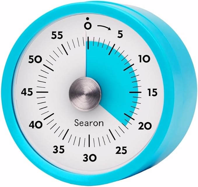 Searon Kitchen Timers for Cooking, Magnetic Visual Timer for Kids Teachers Classroom School ADHD Autism Oven or Adult with Special Needs (Blue)