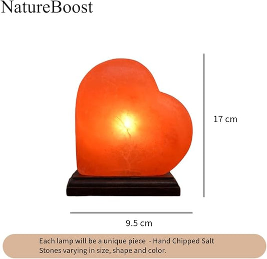 Himalayan Pink Salt Heart Lamp Comes with Dimmer Switch and a Pair of Bulbs (Heart2)
