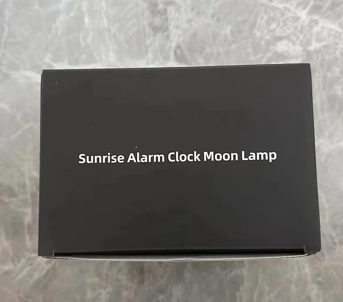 Rotating Moonlight Alarm Clock for Heavy Sleepers - Sunrise Simulation Wake-Up Light, Snooze, 10 Light Effects, 30/60/90 Timer, 10 Nature Sounds & 15 Ringtones,12 Volume- Bedroom Lamp for Kids Adults