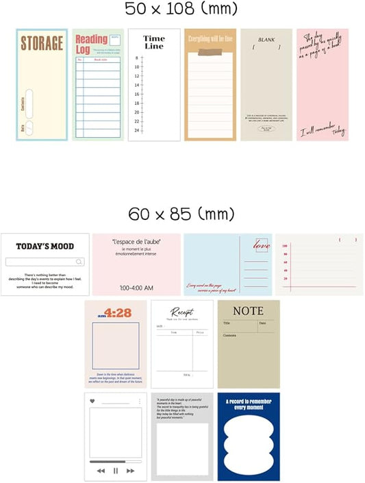 Monolike Today's Record Sticker Pack (102Pcs) - Variety Pack, Journal, Scrapbook, Waterproof, Fancy Sticker