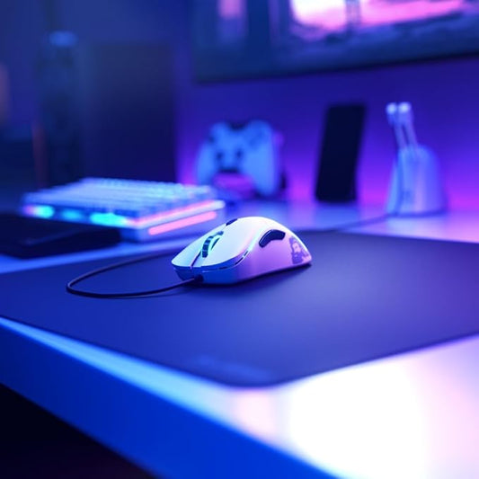 Glorious Model D- (Minus) Wired Gaming Mouse - 61g Superlight Honeycomb Design, RGB, Ergonomic, Pixart 3360 Sensor, Omron Switches, PTFE Feet, 6 Buttons - Matte White