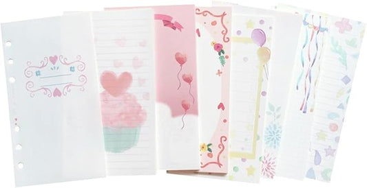 Lined Lined Refill Paper,6-Hole Loose Leaf Paper Punched Ruled Journal Notebook Filler A5 A6 A7 Paper for Refillable Leather Journals Personal Size Organizer Binder Planner(A5)