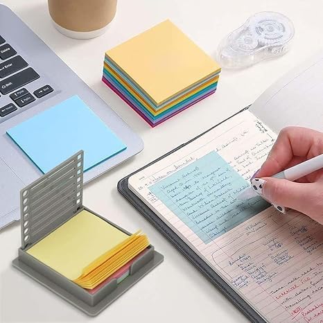 Smarter Sticky Note Kit, Ultimate Sticky Note Holder with Stencil, 5 Versatile Templates Organize Notes, Boost Productivity & Master Daily Planning, Perfect for to-Do Lists, Home, Office (Mix)
