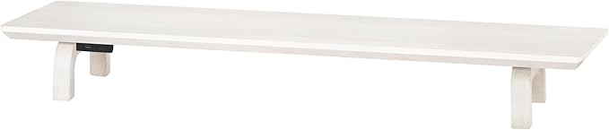 Anji Mountain Monitor Stand - Desktop Organizer & Laptop Riser, Ergonomic Monitor Riser, Space-Saving Monitor Stand for Desk, Durable Construction, Easy Assembly, Ideal for Home & Office,White Wash