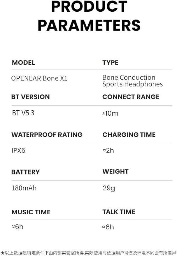 Bone Conduction Headphones, Open Ear Wireless Headphones with Microphone, Bluetooth 5.3, 6 Hours of Use Time, IPX5 and Sweat Resistant Sports Headphones for Outdoor, Workout, Cycling (Blue)