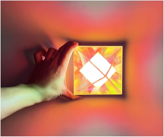 Ulalaza Art Cube Acrylic lamp Decorative Table Lamp Color Changing Touch Lamp Rechargeable Colorful Modern Night Light for Bedroom Living Room Party Dinner Decor Creative Lights