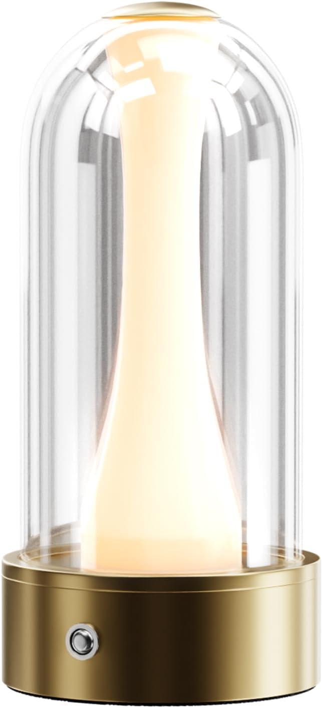 USB Rechargeable LED Table Lamp, 3 Color Changing Modes Bedside Lamp, Portable Touch Button Mood Light for Bedroom, Camping