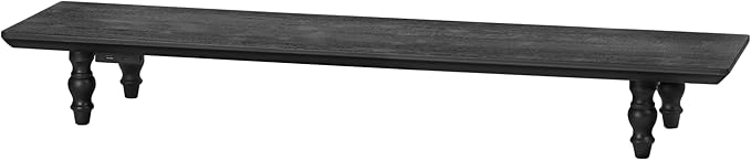 Anji Mountain Monitor Stand - Desktop Organizer & Laptop Riser, Ergonomic Monitor Riser, Space-Saving Monitor Stand for Desk, Durable Construction, Easy Assembly, Ideal for Home & Office,Black