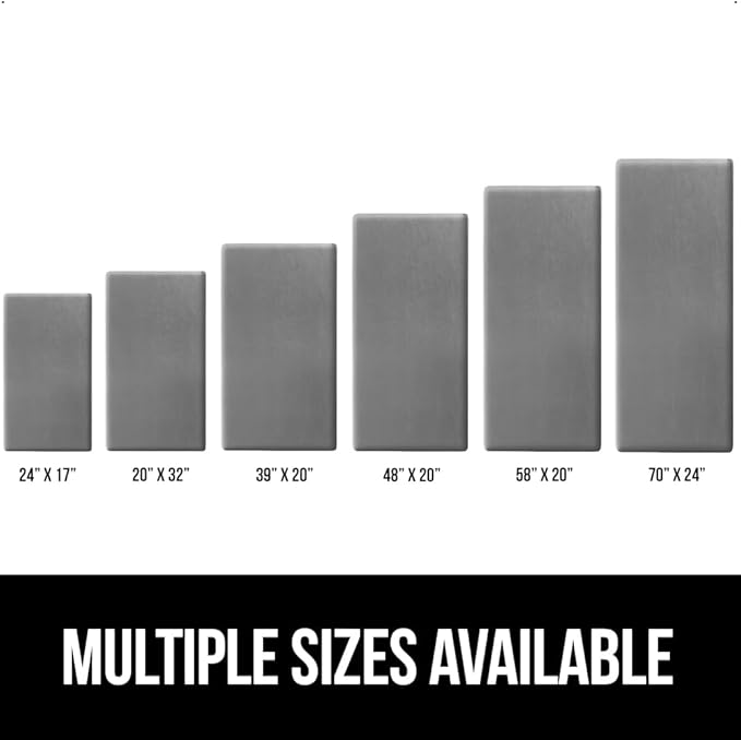 GORILLA GRIP Comfortable Cushioned Kitchen Mats for Floor, 70x24, Waterproof and Stain Resistant Soft Top, 3/4 Inch Thick Ergonomic Standing Desk Anti Fatigue Mat, Foam Supports Ankles and Feet, Gray