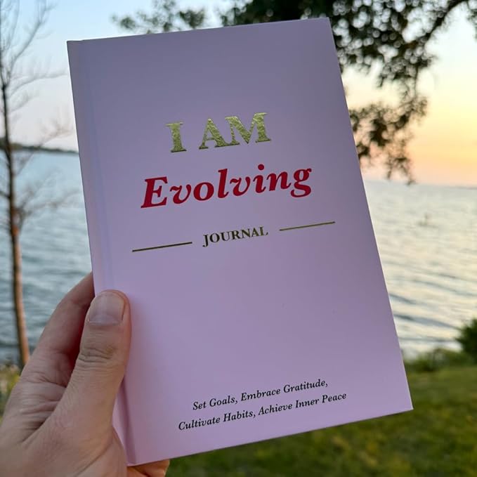 I AM Evolving Journal: Set Goals, Embrace Gratitude, Cultivate Habits, Achieve Inner Peace | Undated Gratitude Journal for Personal Development, Mindfulness, & Daily Reflection. (Misty Rose)