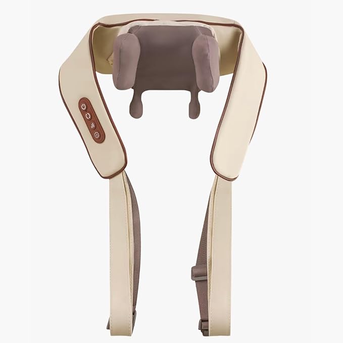 ZVZ 4D Kneading Shiatsu Deep Tissue Neck and Shoulder Massager with Heat, Portable Cordless Electric Massage for Muscle Relief Faster Pain Relief vs Massage Guns Ideal Gift for Home/Office/Car Travel