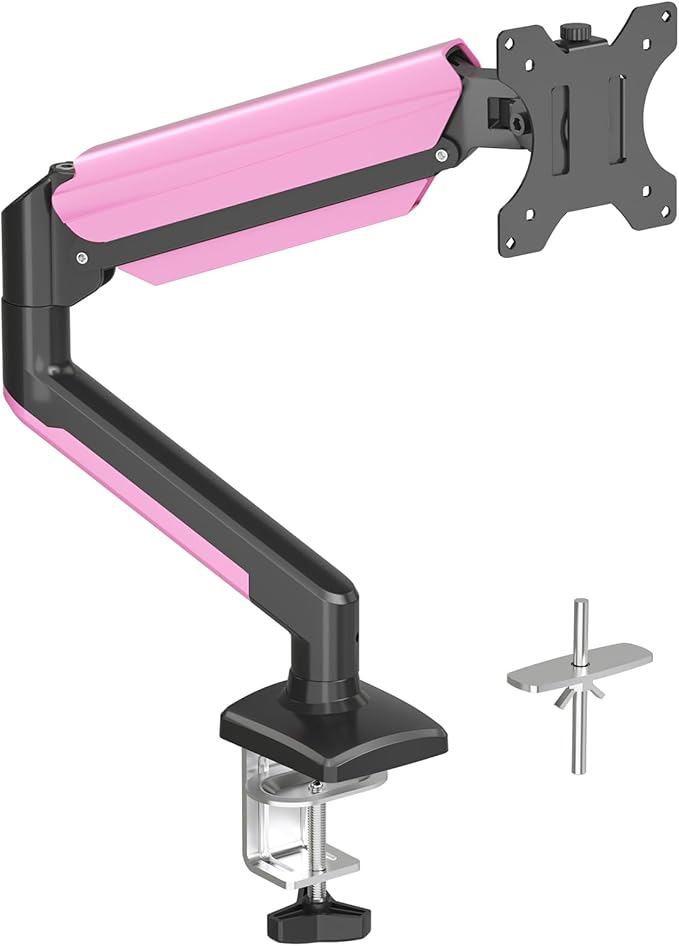 suptek Single Monitor Mount for 13-32 inch, Adjustable Gas Spring Monitor Arm Desk Mount Stand, 4.4-19.8lbs Screen, with VESA Mount 75x75/100x100mm(MD01ABP)