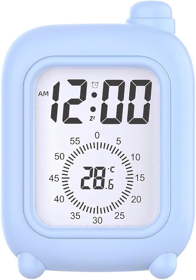 Visual Timer Clock, Digital Alarm Clocks with Temperature Display, Countdown, Date Display, Creative Learning Gifts for Children, Suitable for Gym, Study Rooms, Office and Kitchen