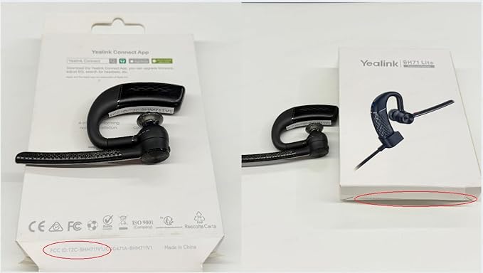 Yealink Bluetooth Headset BH71 Lite,Wireless Bluetooth Earpiece for Cell Phone,Single Ear Headset with Noise Canceling Mic for Office/Driving/Business,10Hrs Talktime,Mute