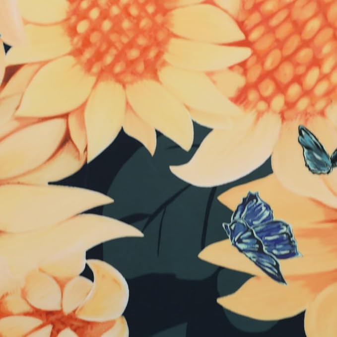 8Pcs Stretch Patio Cushion Covers Waterproof Outdoor Cushion Covers Patio Couch Cover Slipcovers, for Outdoor Furniture Protector Covers Replacement(Cover Only) (Sunflower)